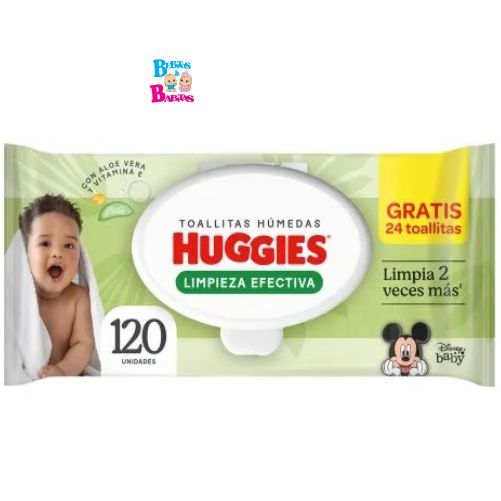 TOALLITAS HUGGIES ACTIVE x96 unds +24