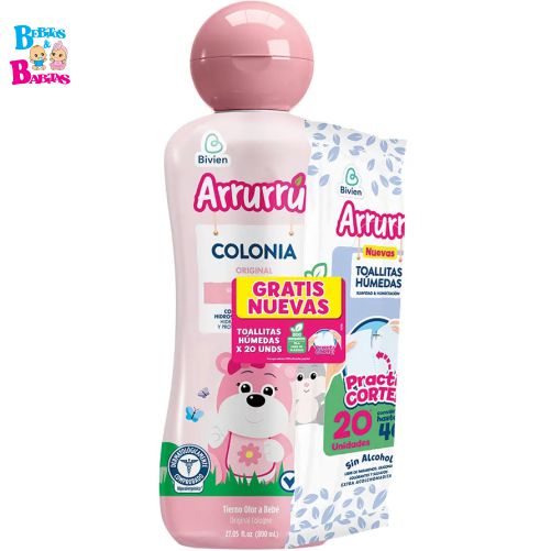COLONIA ARRURRU x800g ROSADA CON TOALLITAS