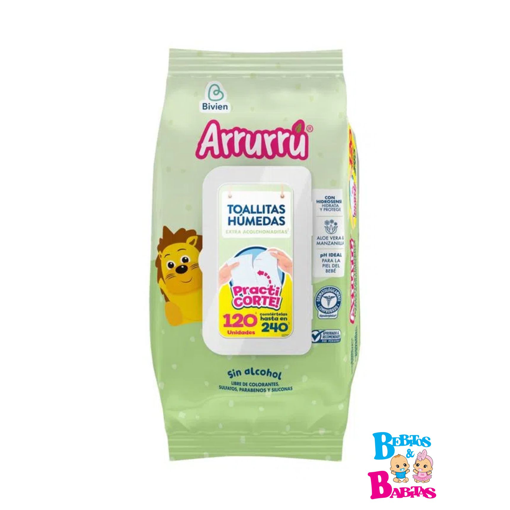 TOALLITAS ARRURRU ALOE x120/240 unds