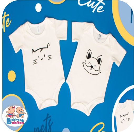 BODY FORBABYS x2 GATOS Y COLITAS 10378