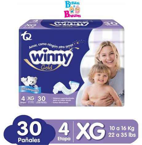 PAÑAL WINNY GOLD 4/XG x30 unds