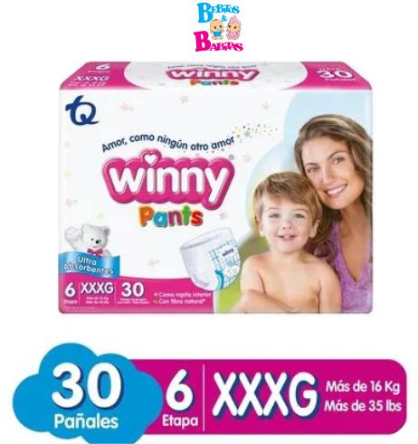PAÑAL WINNY SEC PANTS 6/XXXG x30 unds