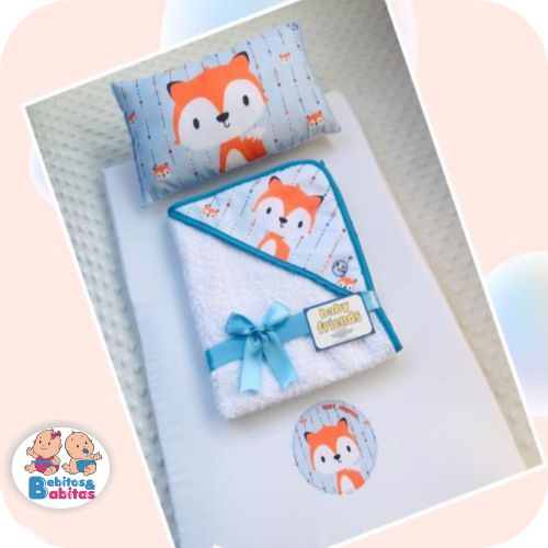 KIT CAMBIADOR CON TOALLA Y ALMOHADA BABYFRIENDS