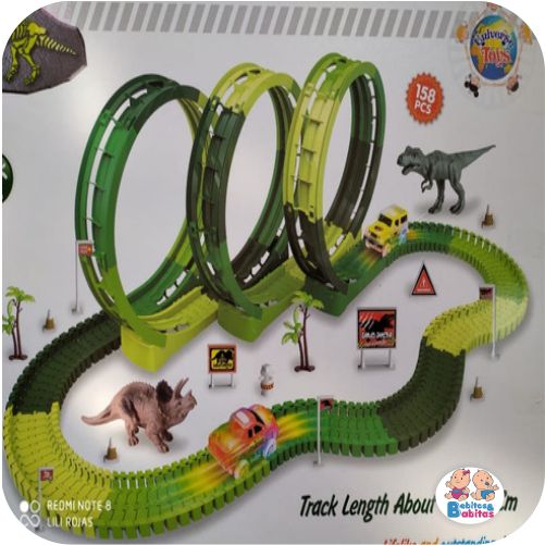 PISTA DE CARROS DINOSAURIOS RACE 158pz  N2047