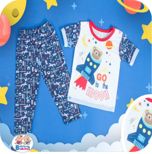 PIJAMA FORBABYS COHETES MANGA CORTA 10262