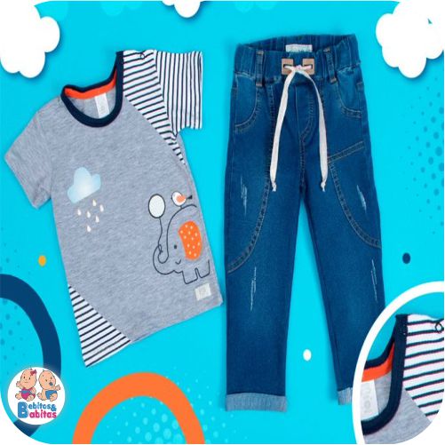 CONJUNTO FORBABYS JEAN ELEFANTE 40040