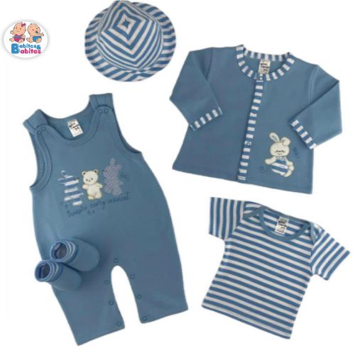 CONJUNTO RAYAS Y PINTAS OVEROL ALGODON 092