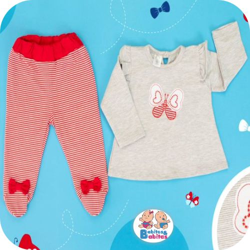 CONJUNTO FORBABYS RAYAS MARIPOSA 10301