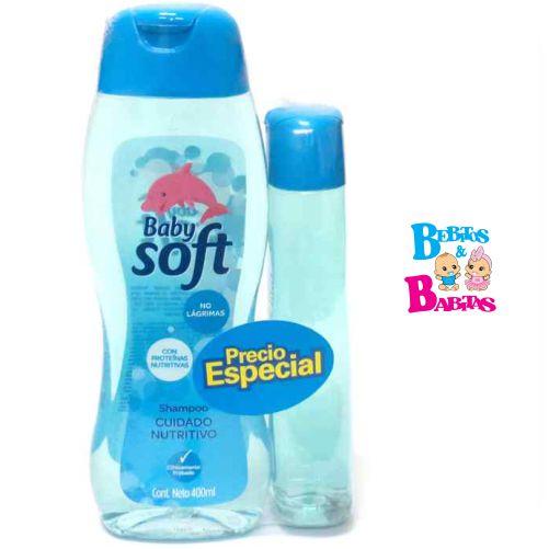 SHAMPOO BABYSOFT x400 Y 200 AZUL NUTRTIVO