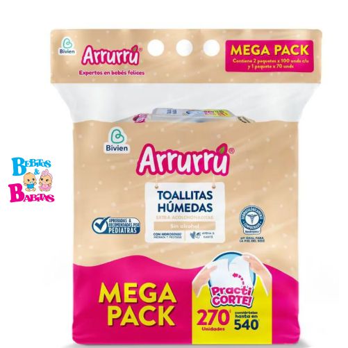 TOALLITAS ARRURRU AVENA x270/540 unds