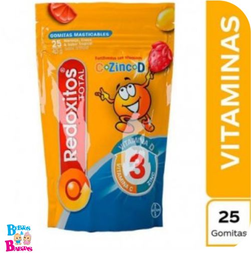 REDOXITOS TOTAL BAYER C+ZINC+D 40gr PROMO 25 GOMITAS