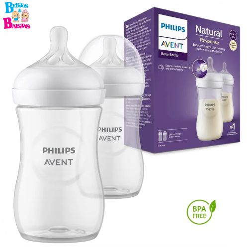 KIT AVENT BIBERON NATURAL RESPONSE 9oz X2 SCY903/02
