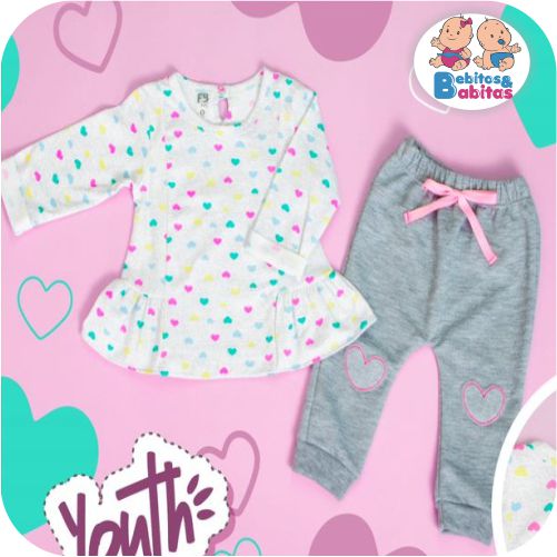 CONJUNTO FORBABYS BATA CORAZONES 10364