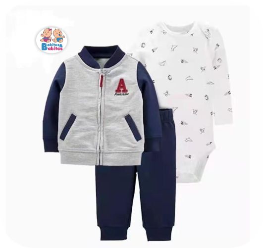 SUDADERA CARTERS x3 ALGODON