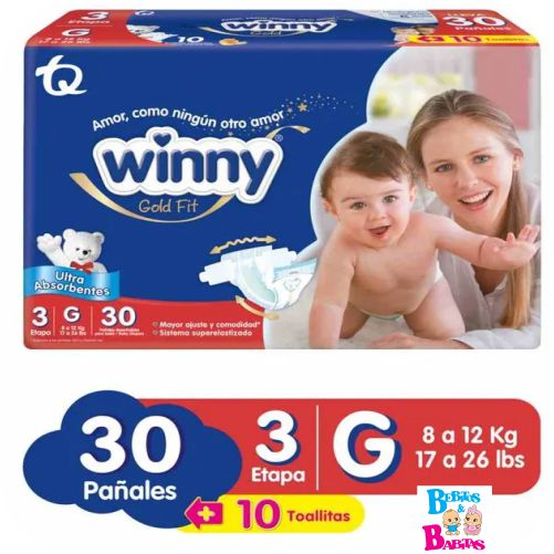 PAÑAL WINNY GOLD 3/G x30 unds