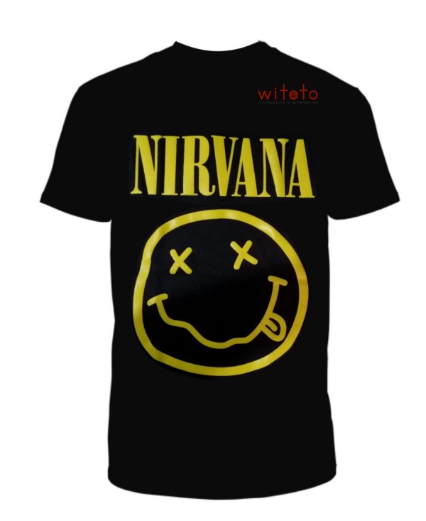 CAMISETA HOMBRE NIRVANA NEGRA