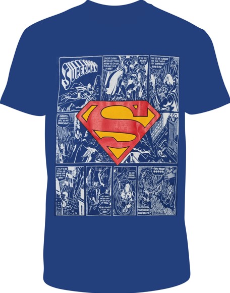 CAMISETA HOMBRE COMIC SUPERMAN AZUL