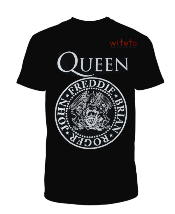 CAMISETA HOMBRE BANDA QUEEN NEGRA