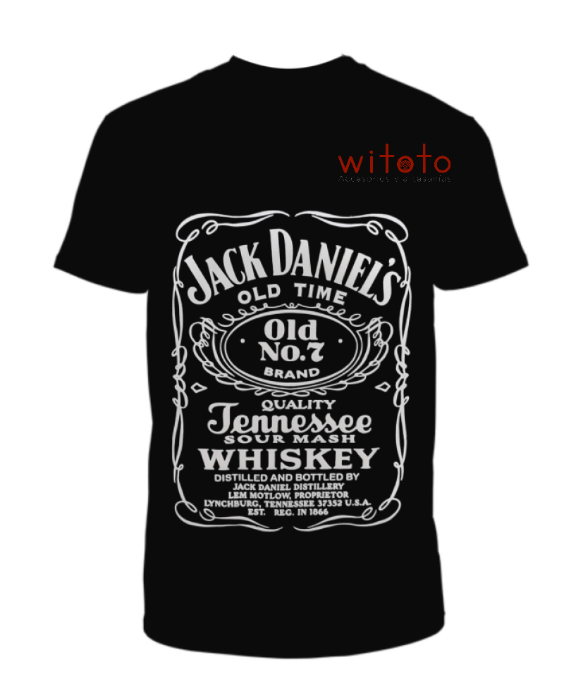 CAMISETA HOMBRE JACK DANIELS NEGRA