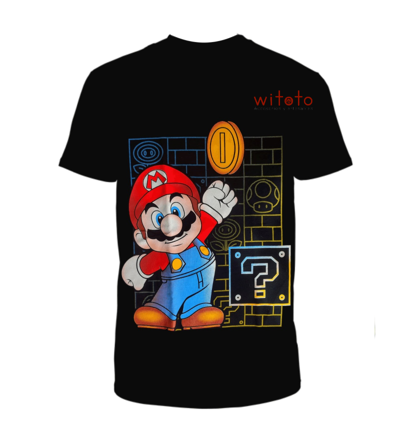 CAMISETA HOMBRE SUPER MARIO BROS 2