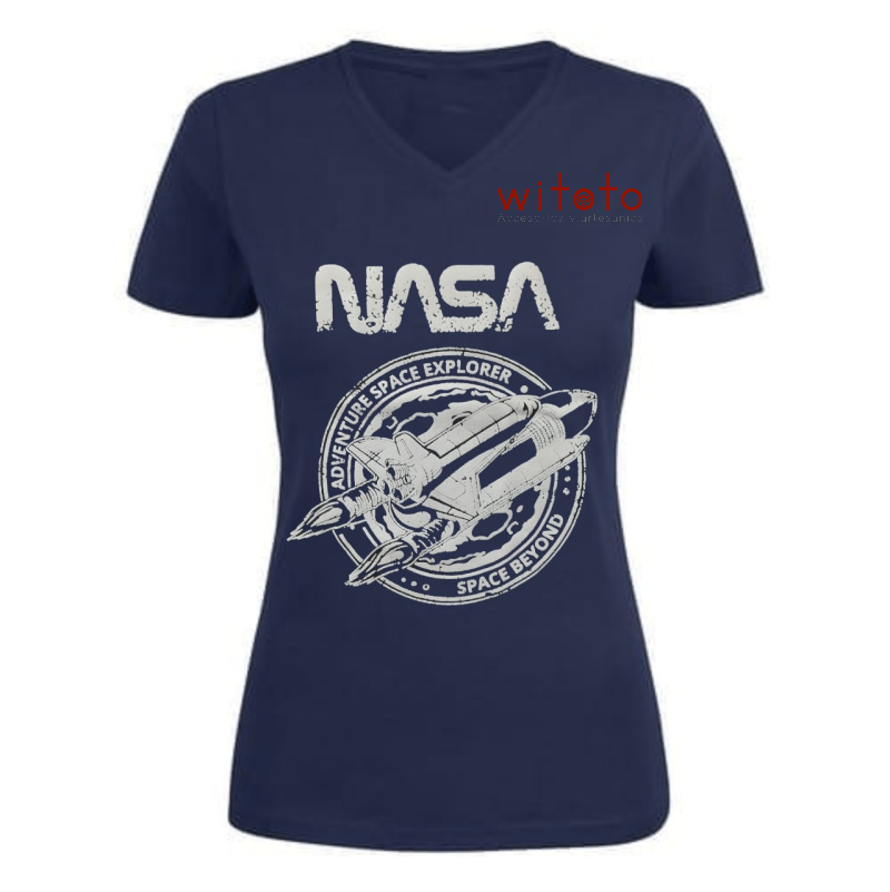 CAMISETA DAMA NASA AZUL