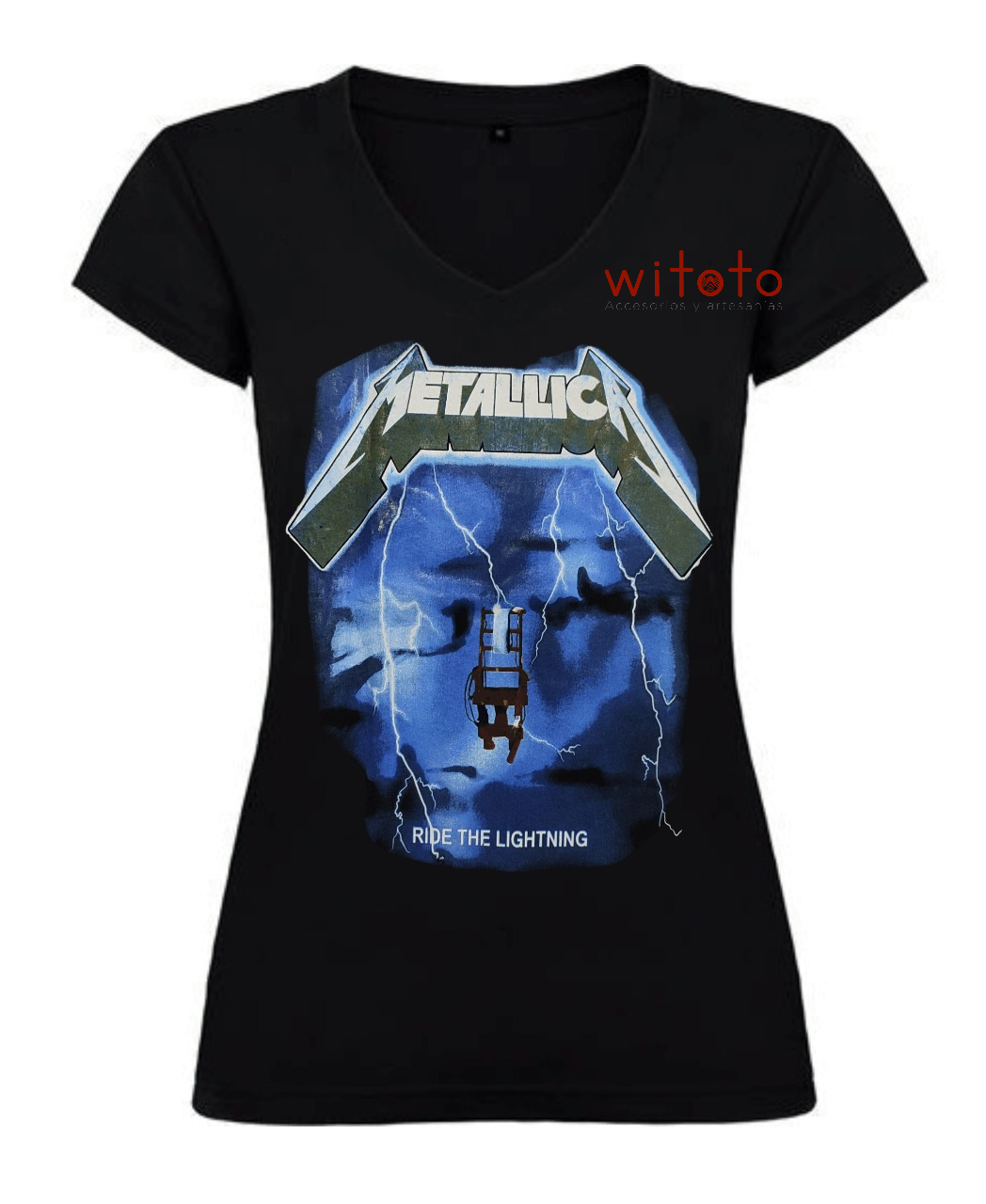 CAMISETA DAMA METALLICA RIDE THE LIGHTNING