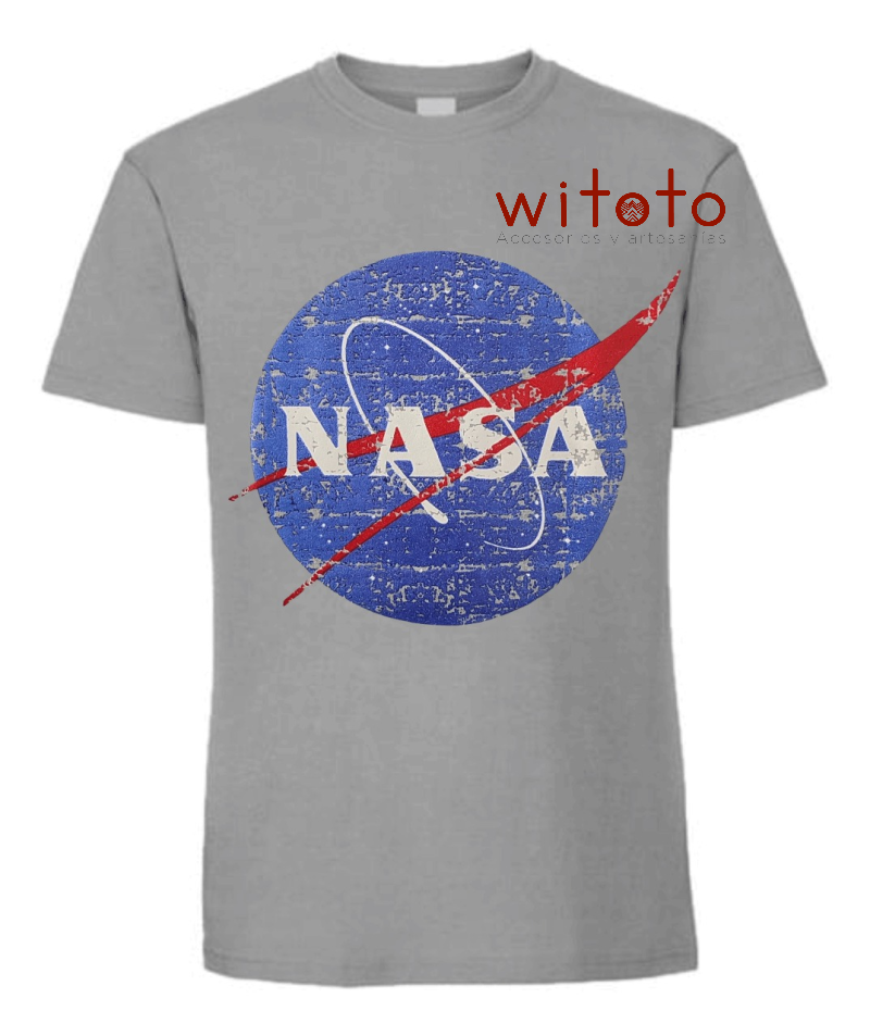 CAMISETA HOMBRE NASA GRIS 2