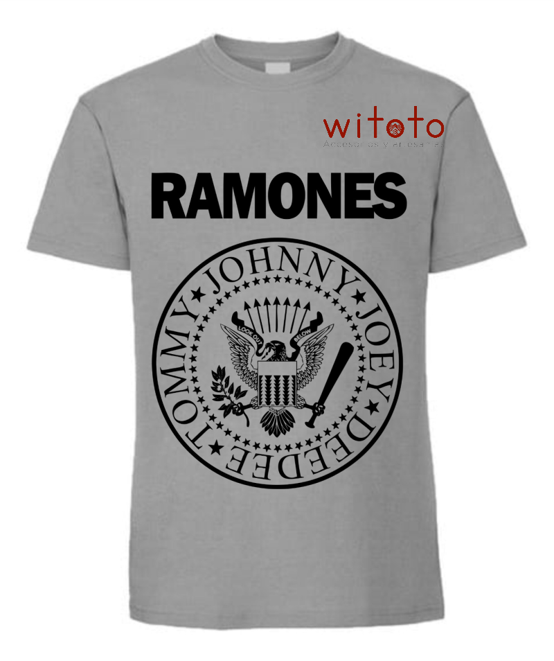 CAMISETA HOMBRE RAMONES GRIS CLARO