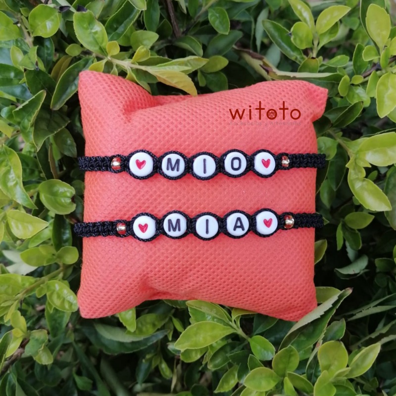 PULSERAS PARA PAREJA MIO Y MIA NEGRA