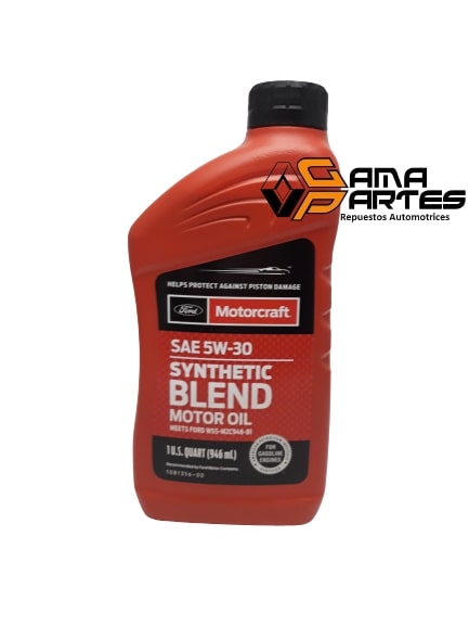 ACEITE MOTOR 5W-30  CUARTO SINTETICO MOTORCRAFT 5W 30
