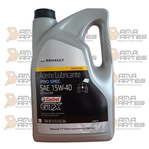 ACEITE MOTOR 15W-40 GALON (5L) SEMISINTETICO CASTROL7711943698/15W-40 CASTROL