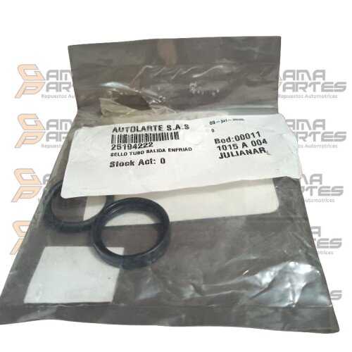 ORRING TUBO ENFRIADOR ACEITE CRUZE-SONIC-TRACKER-EPICA SALIDA (X2) ORIGINAL 55354068-25194222