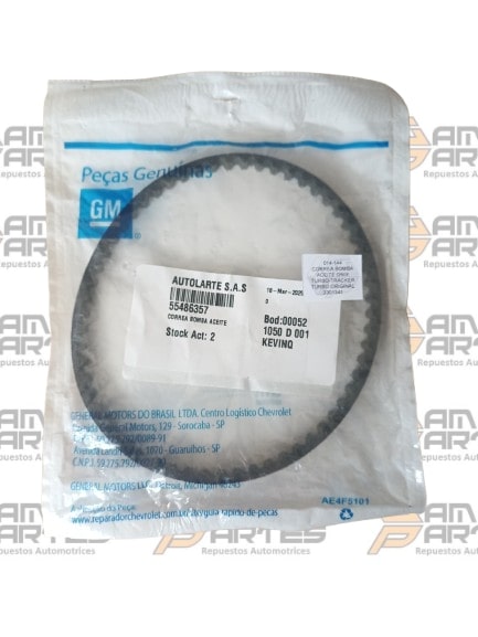 CORREA BOMBA ACEITE ONIX TURBO-TRACKER TURBO ORIGINAL 55486357