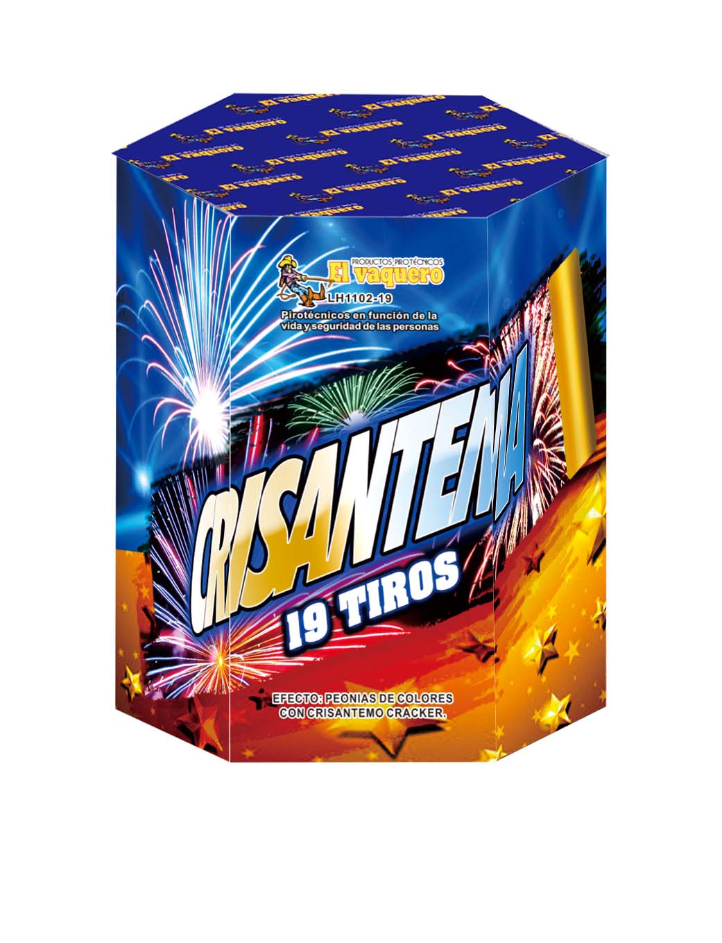 TORTA CRISANTEMA 19 TIROS 1"