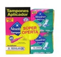 TAMPONES NOSOTRAS REGULAR CON APLICA X 8 UND
