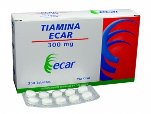 TIAMINA 300 mg X 10 TABLETAS (ECAR)