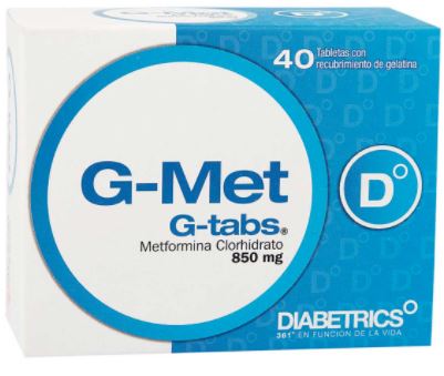 G MET 850mg x 30 TABLETAS DIABETRICS