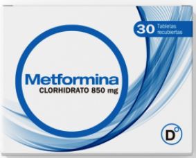 METFORMINA 850mg CAJA X 30 TABLETAS (PROCAPS)