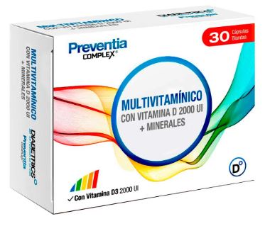 MULTIVITAMÍNICO CON VITAMINA D 2000 UI + MINERALES CAJA X 30 CÁPSULAS PREVENTIA COMPLEX