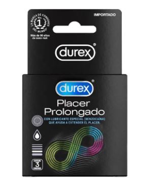 CONDONEX DUREX PLACER PROLONGADO X 3 UNIDADES