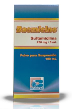 SULTAMICILINA 250mg SUSPENSIÓN X 100 ml BACMICINE