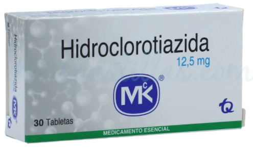 HIDROCLOROTIAZIDA 12,5mg CAJA X 30 TABLETAS MK
