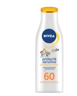 BLOQUEADOR SOLAR KIDS PIEL SENSITIVE FPS 60 X 125 ml (NIVEA)