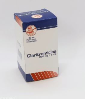 CLARITROMICINA 250 mg SUSPENSIÓN X 50 ml (COASPHARMA)