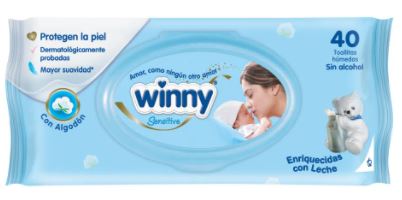 TOALLITAS HÚMEDAS WINNY SENSITIVE X 40 UNIDADES