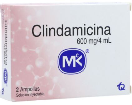 CLINDAMICINA 600MG/4 ML X 2 AMPOLLAS (MK)