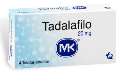 TADALAFILO 20 mg X 4 TABLETAS (MK)