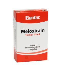 MELOXICAM 15 mg CAJA X 3 AMPOLLAS GENFAR