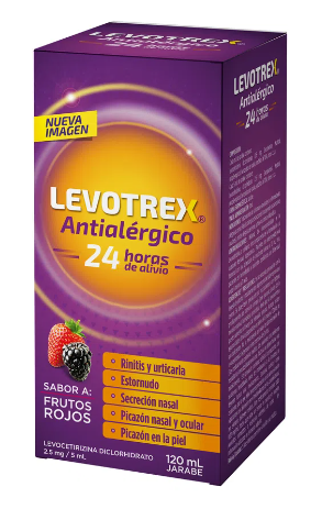 LEVOTREX JARABE X 120 ml SABOR FRUTOS ROJOS