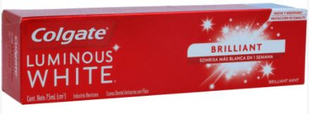 CREMA DENTAL COLGATE LUMINOUS WHITE X 75 ml
